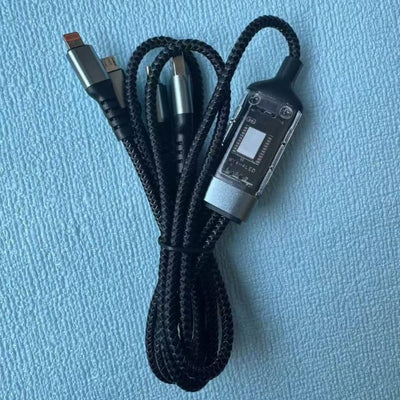 Vizo 5-in-1 Fast Data Cable Safety Fast Charging 5 in 1 USB Port 3 plugs and 2 USB ports Fast Data Cable