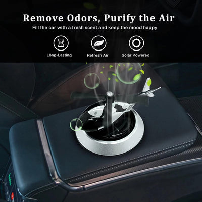 Solar Powered Car Aroma Diffuser – Helicopter Design Air Freshener Perfume for Dashboard